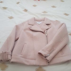 Old Navy soft pink moto jacket